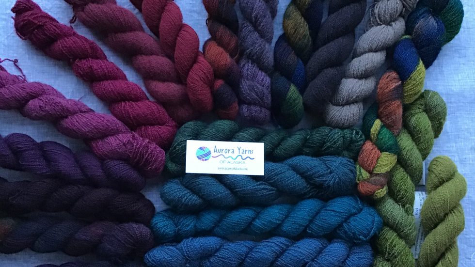 Aurora Yarns of Alaska Alaskan handdyed yarns, patterns, kits & Qiviut